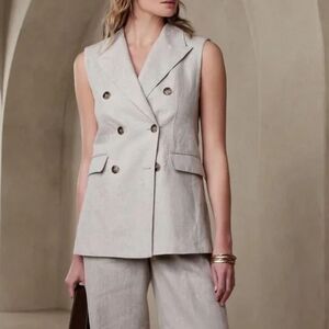 Banana Republic women Palma linen vest Brnad nee with tag